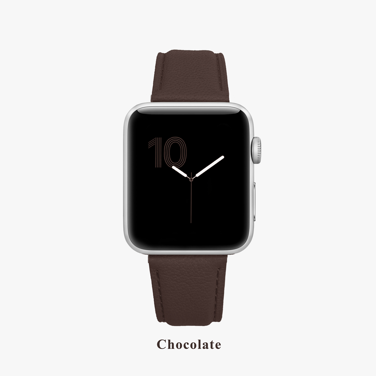 客製化禮物意大利真皮革錶帶Apple Watch 巧克力咖啡色_01378 - 錶帶 - 真皮 咖啡色