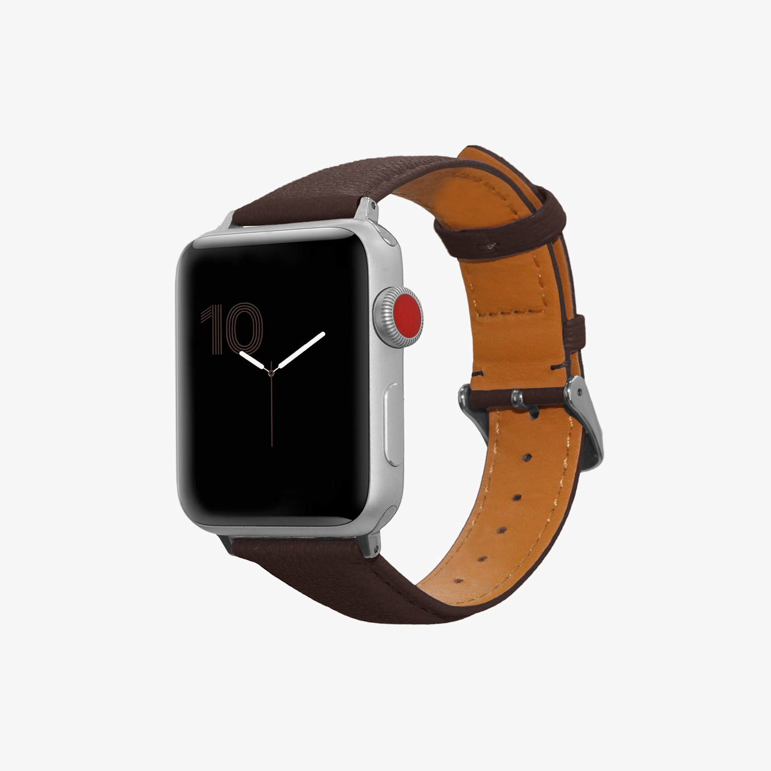 客製化禮物意大利真皮革錶帶Apple Watch 巧克力咖啡色_01378 - 錶帶 - 真皮 咖啡色