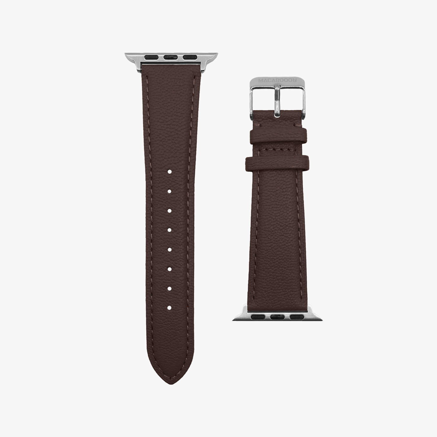 客製化禮物意大利真皮革錶帶Apple Watch 巧克力咖啡色_01378 - 錶帶 - 真皮 咖啡色