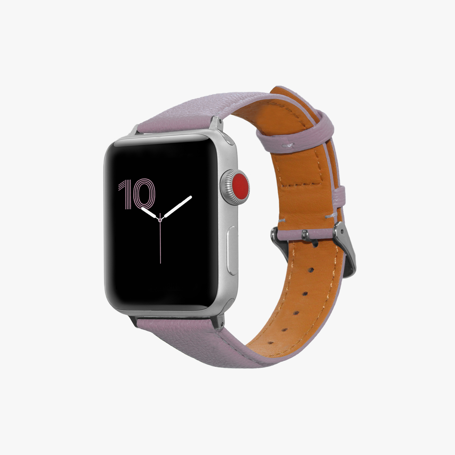客製化禮物意大利真皮革錶帶Apple Watch 薰衣草紫色 - 錶帶 - 真皮 紫色