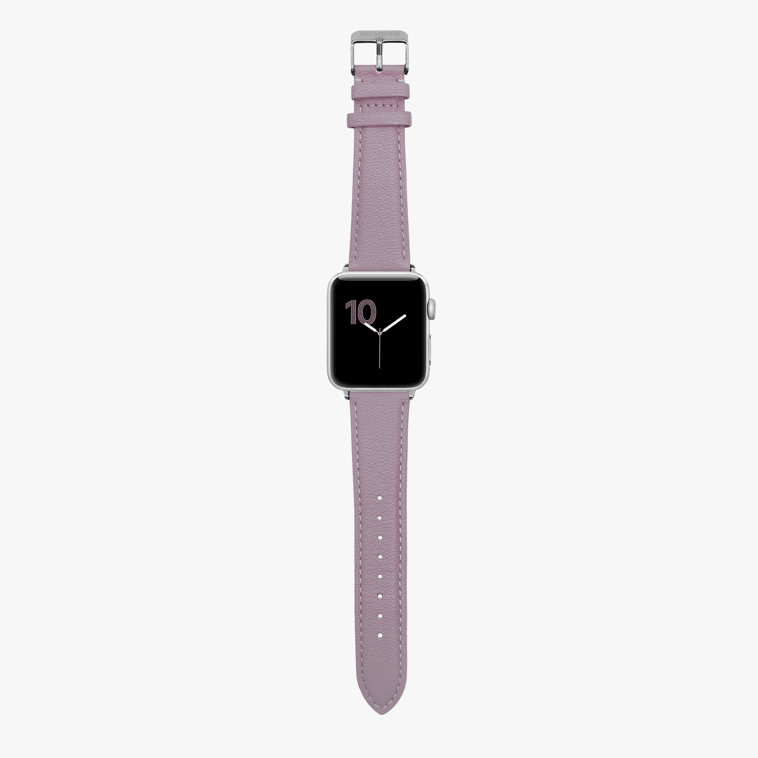 客製化禮物意大利真皮革錶帶Apple Watch 薰衣草紫色 - 錶帶 - 真皮 紫色