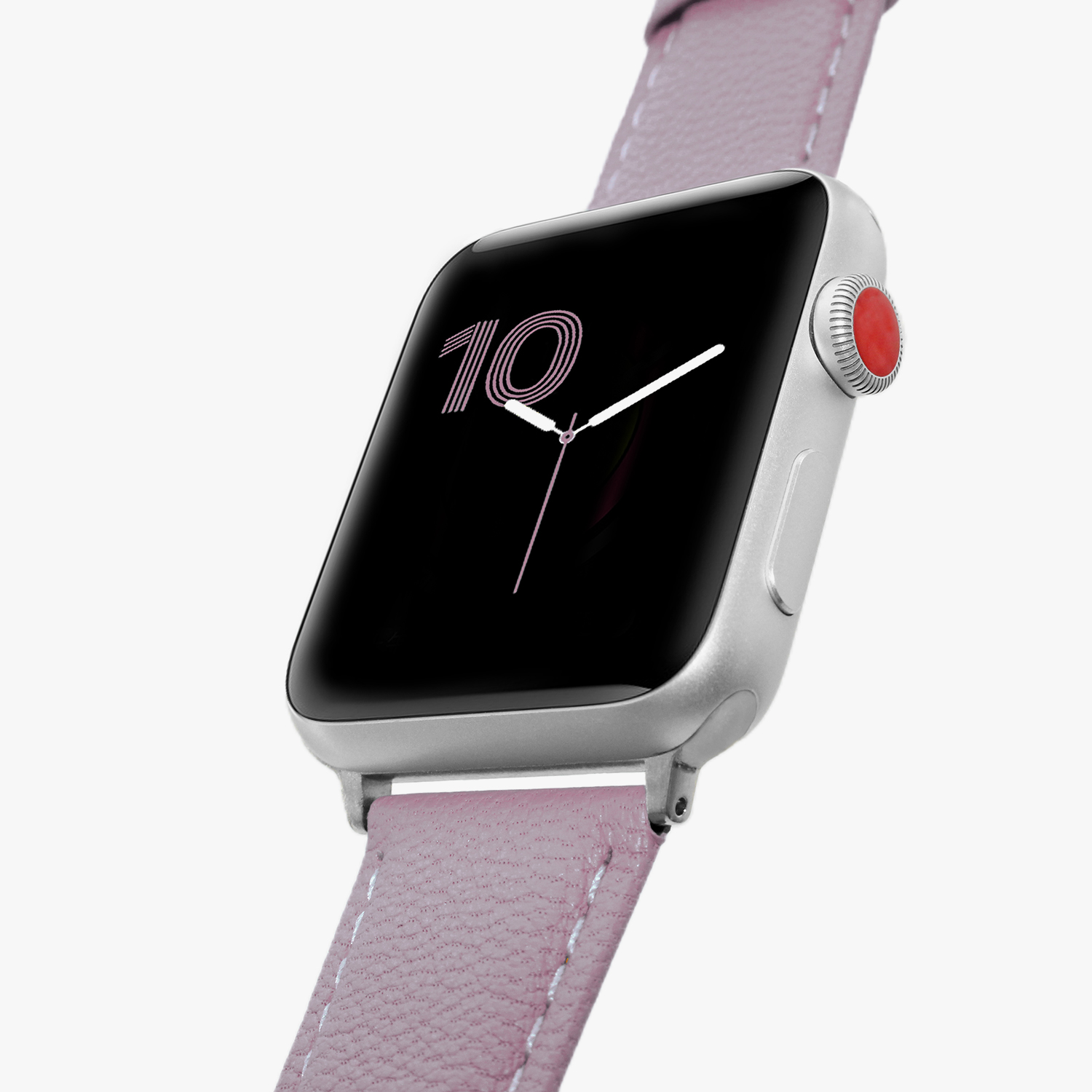 客製化禮物意大利真皮革錶帶Apple Watch 薰衣草紫色 - 錶帶 - 真皮 紫色