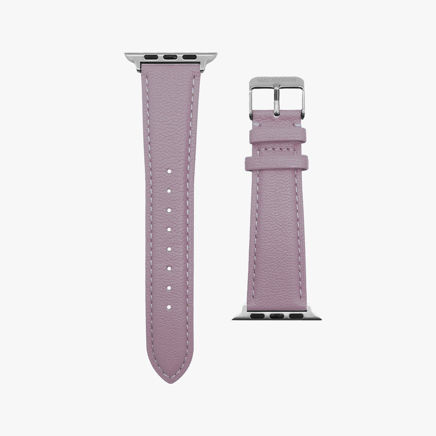 客製化禮物意大利真皮革錶帶Apple Watch 薰衣草紫色 - 錶帶 - 真皮 紫色