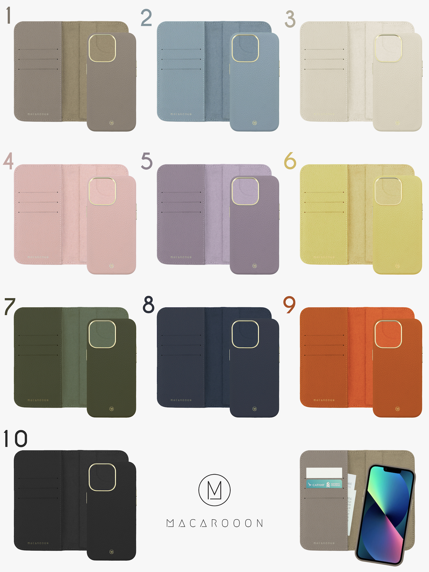 For IPhone 16 Pro/16 Pro Max用ケース、2-in-1レザーメタルフレームレスケース、取り外し可能な磁気カー iPhone 16 カスタマイズされたギフト MagSafe レザー フリップ保護ケース落下防止電話ケース磁気吸引 - ショップ macarooon  スマホケース・カバー - Pinkoi