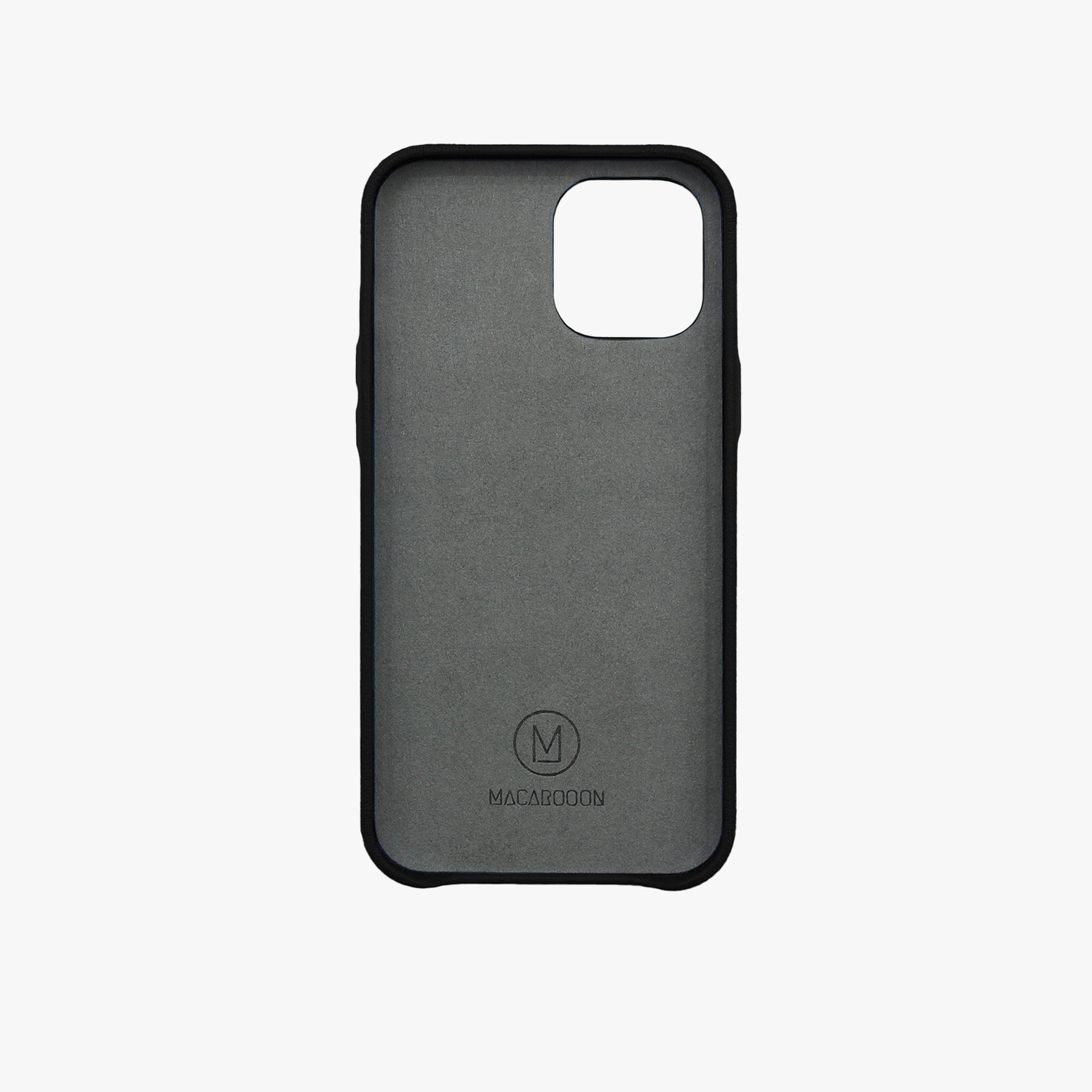 客製化禮物真皮山羊皮系列馬卡龍夢幻色彩黑色iPhone 13 手機殼 - 手機殼/手機套 - 真皮 黑色